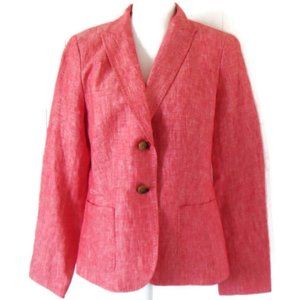 NEW Talbots Women's Linen Coral Dress Jacket
